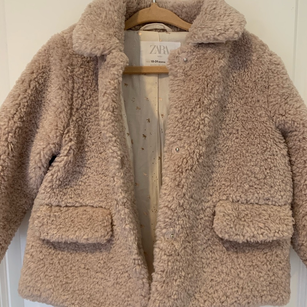 Fuzzy teddy bear coat